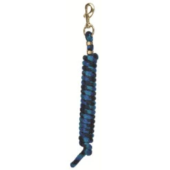 Weaver Leather - Poly Lead Rope With A Solid Brass 225 Snap, Navy Blue Turquoise
