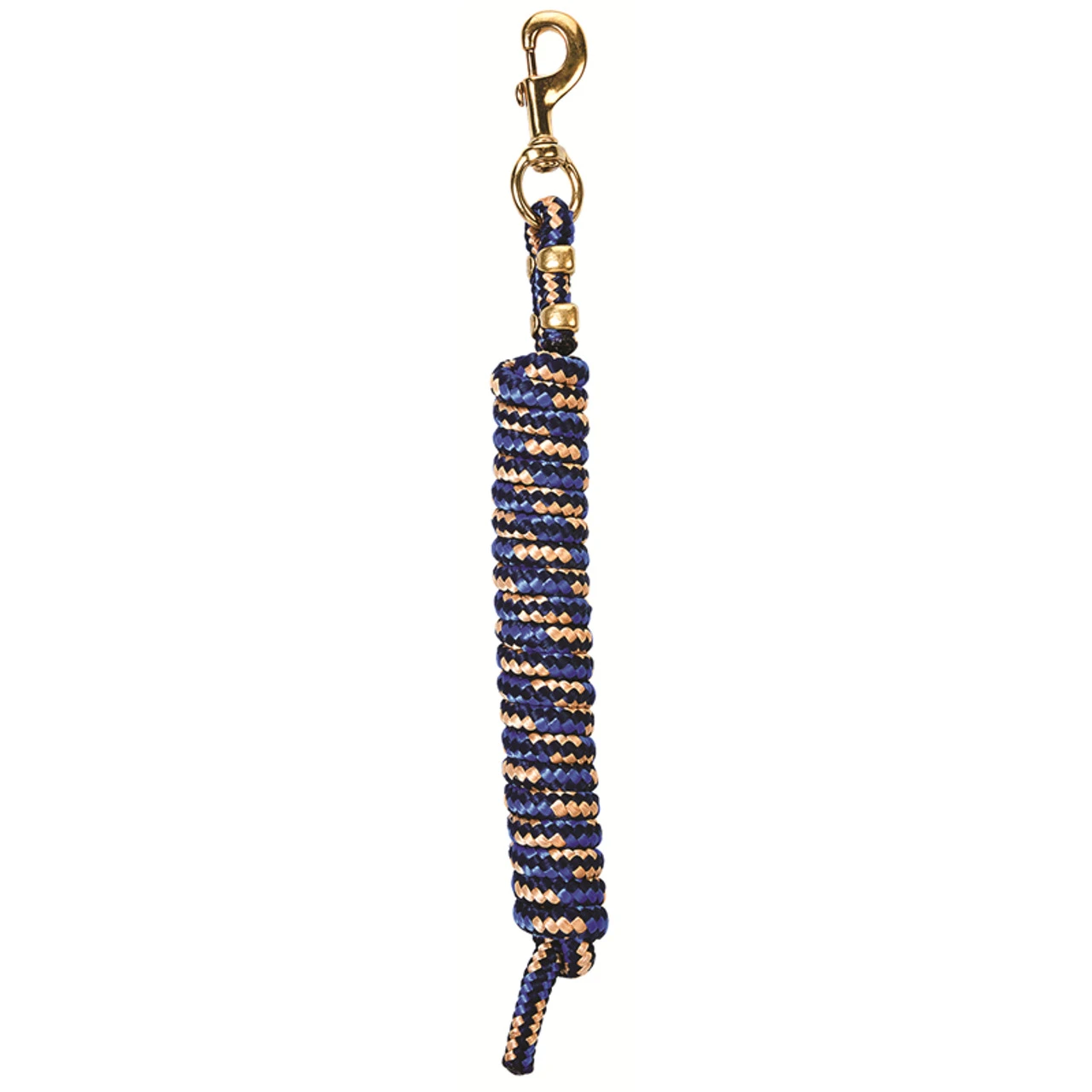 Weaver Leather - Poly Lead Rope With A Solid Brass 225 Snap, Navy Blue Tan