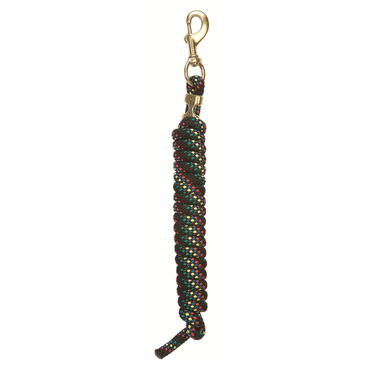 Weaver Leather - Poly Lead Rope With A Solid Brass 225 Snap, Black Red Green Blue Yellow Purple