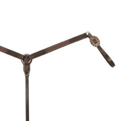 Weaver Leather Turquoise Cross Beaded Basket Weaver Breast Colla