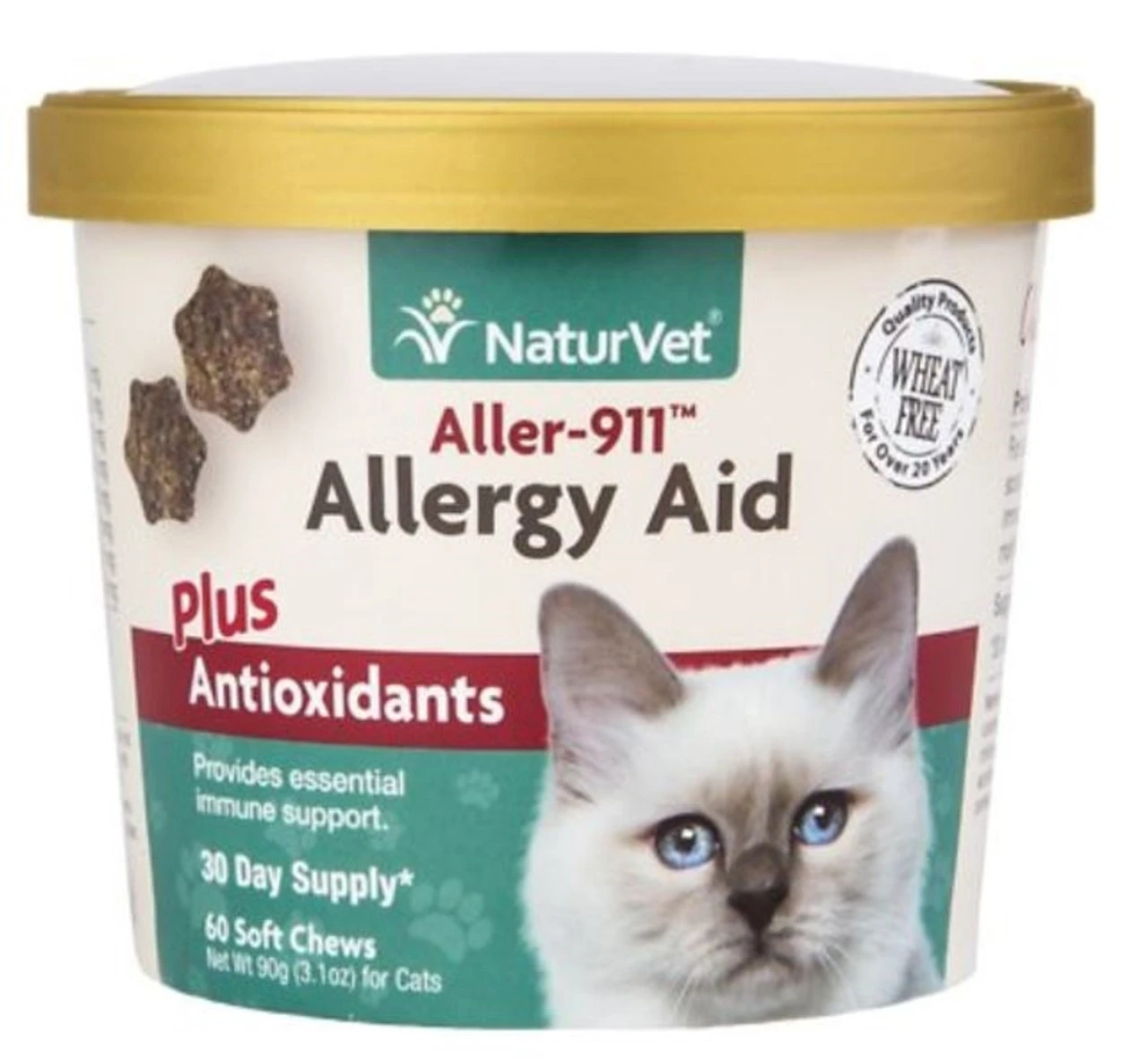 NaturVet Aller-911 Allergy Aid Plus Antioxidants Cat Soft Chews
