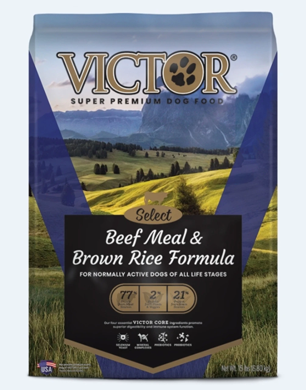 Victor Select Beef Meal & Brown Rice Dog Food - 15 Lb. Bag
