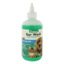 NaturVet Ear Wash With Tea Trea Oil For Dogs & Cats - 8 Oz.