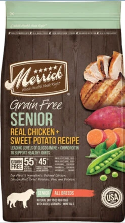 Merrick - Real Chicken & Sweet Potato Recipe - Grain Free Senior - 4 Lbs.
