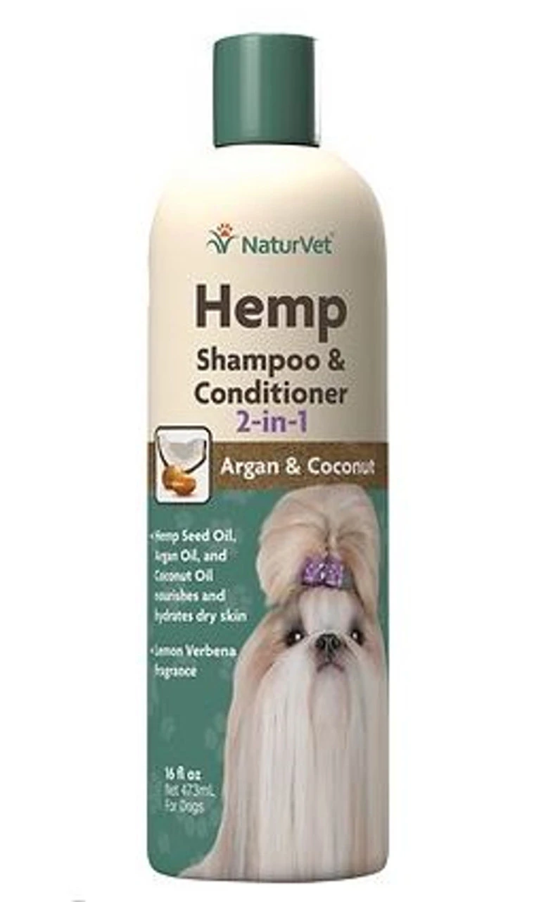 NaturVet Hemp Shampoo & Conditioner 2 In 1 16 OZ.