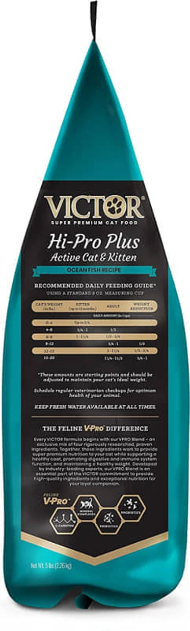 Victor Super Premium Cat Food Hi-Pro Plus Active Cat And Kitten Dry Cat Food For Active Cats All Breeds And All Life Stages From Kitten To Adult, 15lb - Image 3