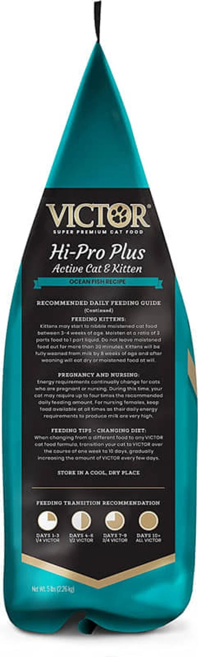 Victor Super Premium Cat Food Hi-Pro Plus Active Cat And Kitten Dry Cat Food For Active Cats All Breeds And All Life Stages From Kitten To Adult, 15lb - Image 4