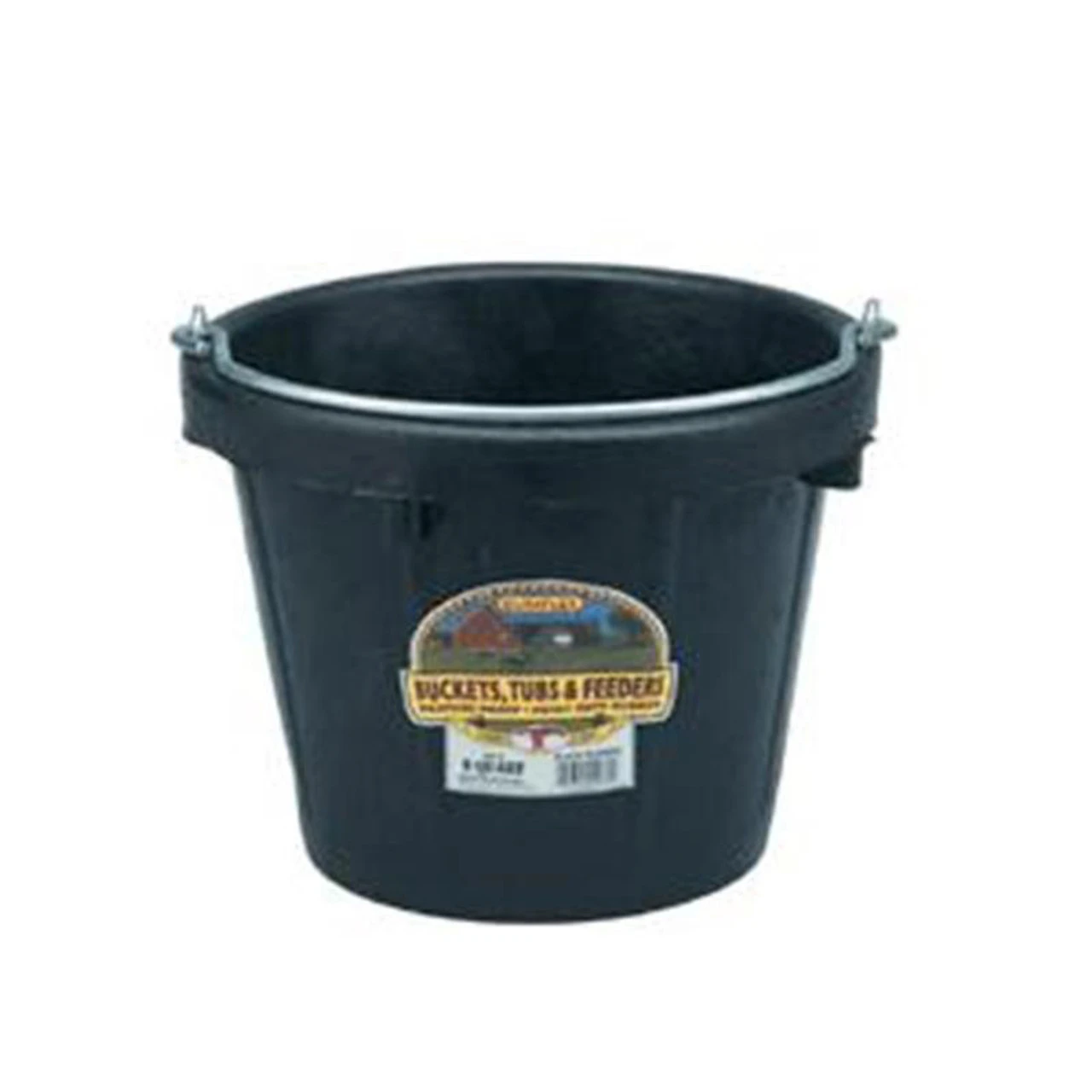 Miller Mfg. - 8-Quart Lightduty Rubber Pail - Black