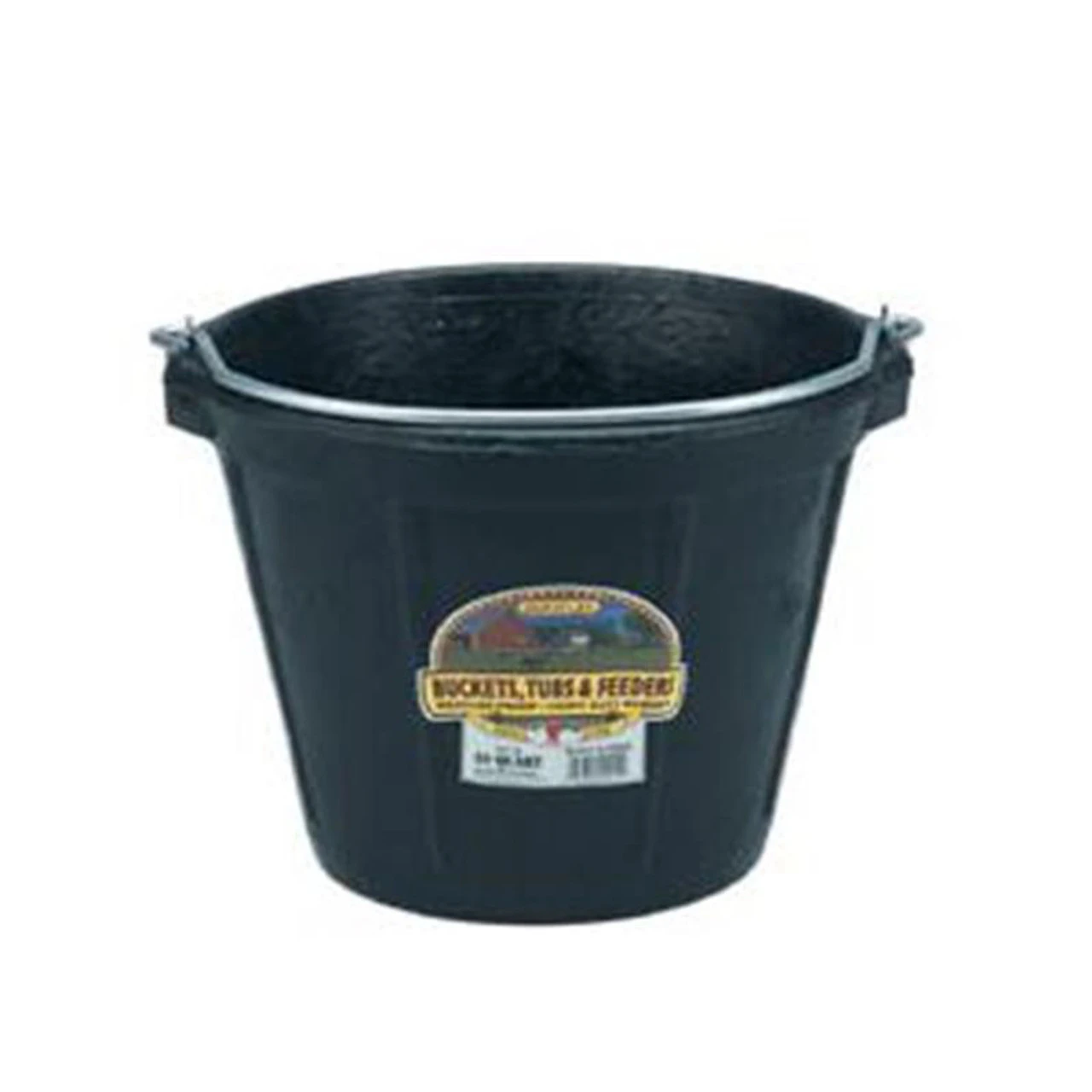 Miller Mfg. - 10-Quart Rubber All Purpose Pail - Black