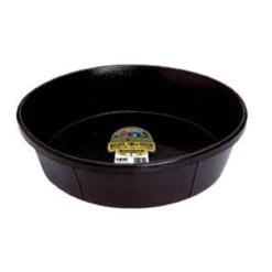 Miller Mfg. - 8-Quart Rubber Hog Feeder Pan - Black
