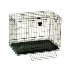 Pet Lodge 25 Inch Wire Pop-Up Rabbit Cage - Black