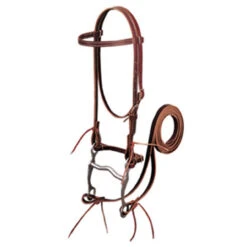 Weaver Leather - Latigo Leather Browband Bridle With Single Cheek Buckle